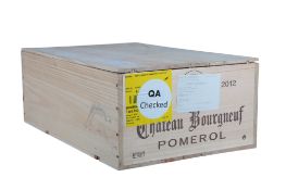 2012 Chateau Bourgneuf, Pomerol, Bordeaux, cased. (12)From the estate of the well regarded Lewes