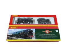 Two boxed Hornby Hobbies 00 gauge SR locomotives; a rebuilt Merchant Navy Class, Clan Line 35028 (