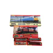 Six boxed Hornby 00 gauge stock, including two train sets; The Blue Pullman (R1093), and Night