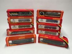 Ten boxed Hornby Railways 00 gauge BR diesel locomotives, including nine Bo-Bo locomotives and one