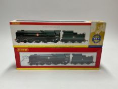 Two boxed Hornby Hobbies 00 gauge BR Merchant Navy class locomotives; Holland-Afrika Line 35023 (