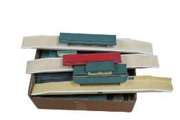 Six 1930s/40s Hornby Dublo railway buildings of painted wood construction, including; a D2 Main Line