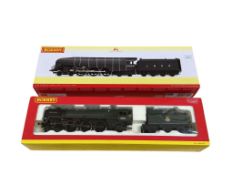 Two boxed Hornby Hobbies 00 gauge tender locomotives; an LNER Class W1 ‘Hush Hush’, 10000 (R3840),