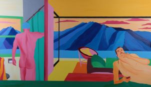 Navot Miller (Israeli b. 1991) 'Zach and Willi the 2nd in Lake Como'