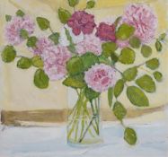 Henry Nicholas Gage, 8th Viscount Gage (b. 1934) Peonies in a glass vase