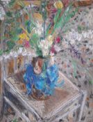 Simon Foxall (b. 1983) 'Studio still life with blue beard'