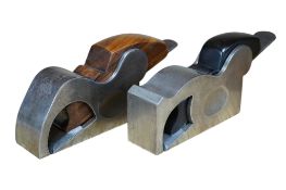 Two Preston bullnose planes, one London Pattern, both fitted with a original irons, the soles 9cm