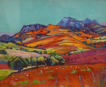 Godfrey Tonks (British, b.1948), 'Sierra de Grazalema', signed, pastel, 69 x 85cm
