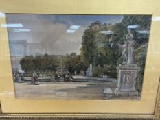 John Fulleylove (1845-1908), ‘Pyramid Fountain, Versailles’, signed and dated 1883, Institute of