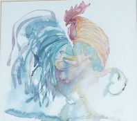Mary Ann Rogers (Contemporary), study of a cockerel, signed in pencil, watercolour, 24 x 26cm