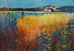 Godfrey Tonks (British, b.1948), 'Finca near Grazalema', signed, pastel, 58 x 79cm