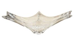 A Daum glass centrepiece, circa 1960, width 59cm.