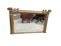 A William IV giltwood overmantel mirror, width 103cm, height 64cm
