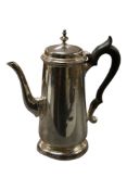 A George V small silver coffee pot by Elkington & Co, London, 1911, height 18cm, gross weight 10.