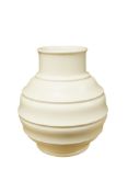 Keith Murray for Wedgwood, a moonstone football vase, height 21cm.