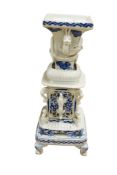 A Japanese Hirado blue and white dragon vase, Meiji period, height 30cm.