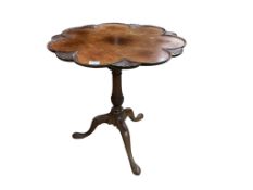 A George III and later mahogany tripod supper table, diameter 69cm, height 70cmProvenance - the