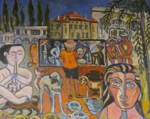 Jean Anita Carr (1910-1992), ‘Picasso at Home’, signed and dated 1965, oil on canvas, 62 x