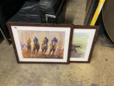 Giorgio Gosti (Italian), ‘The Horse Race’ and ‘The Horse Race 2’, each signed and with COA verso,