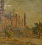 Early 20th Century, Colonial School, Jama Masjid, unsigned, oil on board, 32 x 29cm