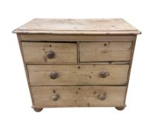 A Victorian pine chest of drawers, width 82cm, depth 43cm, height 72cm