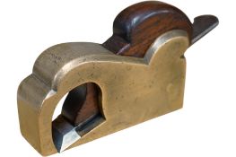 A Spiers gunmetal bullnose plane with rosewood wedge, fitted with a Ward iron, the sole 9cm long