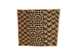 A Kuba textile panel, Democratic Republic of Congo, unframed, 68 x 71cm