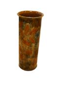 A Doulton Lambeth Autumn Leaves stick stand, height 55cm.