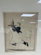 After Edmund Blampied (1886-1966), ‘The Waiter’, signed in ink and limited edition 6/100, etching,