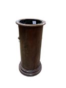A Victorian mahogany stick stand, diameter 30cm, height 62cm