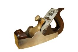 A Spiers dovetailed smoothing plane, stamped with Spiers, Ayr, to the brass lever cap and Stewart