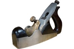 A Norris A5 adjustable steel soled, round sided smoothing plane, stamped with Norris, London to