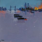 Colin Ruffell (b.1939), Thames View, signed, limited edition 9/55, giclee print, 33 x 33cm