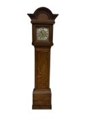 An 18th century oak 30 hour longcase clock, marked Dadswell, Burwash, height 208cm