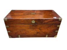 A 19th century brass bound camphorwood trunk, width 90cm, depth 44cm, height 40cm