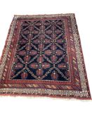An Afshar blue ground rug, 174 x 133cm