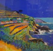 Godfrey Tonks (British, b.1948), 'Banyalbufar', signed, pastel, 74 x 74cm