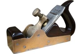 A Spiers dovetailed smoothing plane, stamped with Stewart Spiers, to the brass lever cap, front