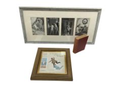 Tarrant, Percy. set of four original illustrations and dust jacket design for Heather Leaves School