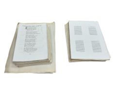 [Saint Dominic's Press]. Gill, Eric. Cantica Natalia (1926). collection of original folded, unfolded