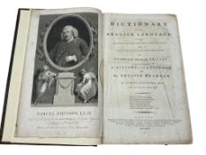 Johnson, Samuel. A Dictionary of the English Language... to which are prefixed, a History of the Eng