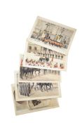 A set of five watercolours by Charles T. Howard, all London scenes around royal palaces; four of