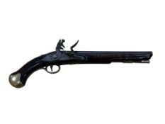 A 0.56 sea service flintlock belt pistol, barrel Tower proved, lock stamped; Tower with crowned GR