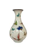 A Chinese crackleglaze 'butterfly' vase, 21cm high