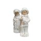 A late Victorian Torquay Ware pottery bulb vase, height 20cm, and two pairs of Continental porcelain - Image 3 of 4