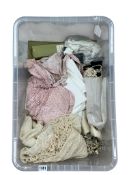A group of miscellaneous textiles, gloves tec.
