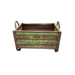 A 1960s French Renault industrial component crate, width 116cm, depth 71cm, height 81cm