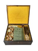 A bamboo and bone mahjong set, in fitted box, with rule booklet 
