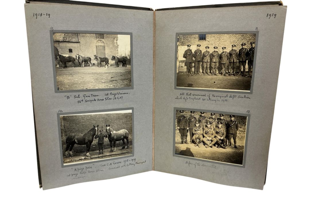 ° ° Photograph Album - World War One, Western Front, approx. 48 images (sm. size) with good ms. - Image 1 of 3