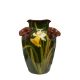 A late Victorian Torquay Ware pottery bulb vase, height 20cm, and two pairs of Continental porcelain - Image 2 of 4
